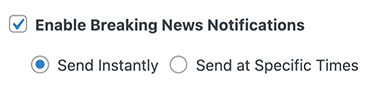 Breaking News Toggle