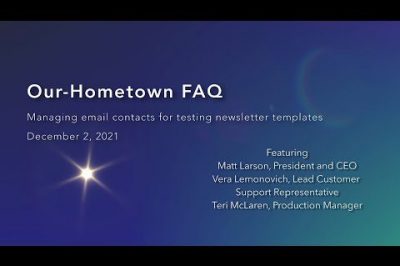 Managing test subscribers for newsletters | Our-Hometown FAQ