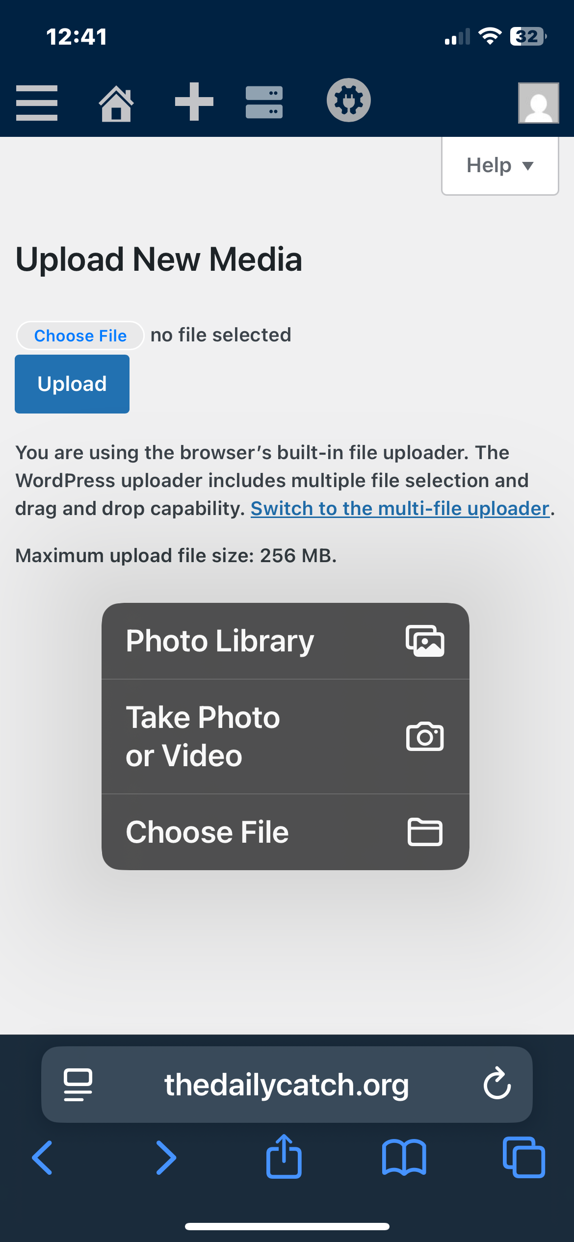 Mobile Video Upload (Safari on iOS)