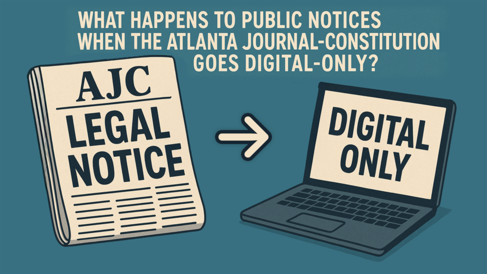 What Happens to Public Notices When the Atlanta Journal-Constitution Goes Digital-Only?