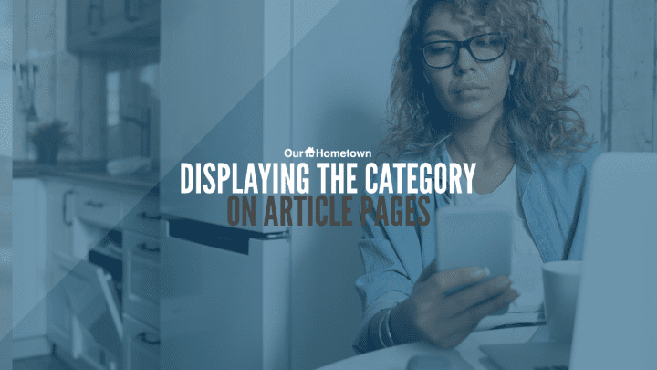 Displaying the Category when viewing an Article