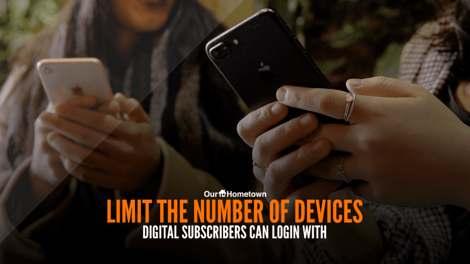 Limiting the number of devices a subscriber can login with