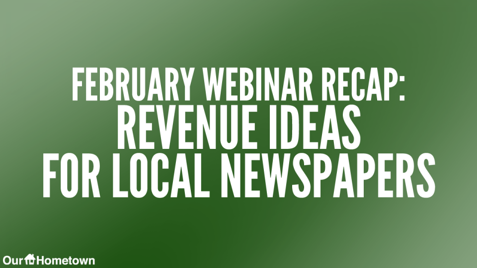 VIDEO:  Digital Revenue Opportunities for Local Newspapers in 2020
