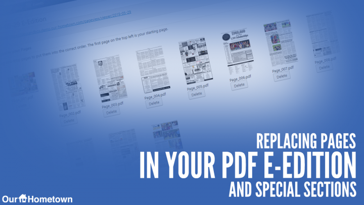 Replacing Pages in your PDF E-Edition and Special Sections