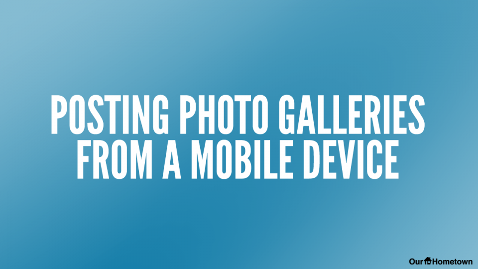Publishing a Photo Gallery from Mobile