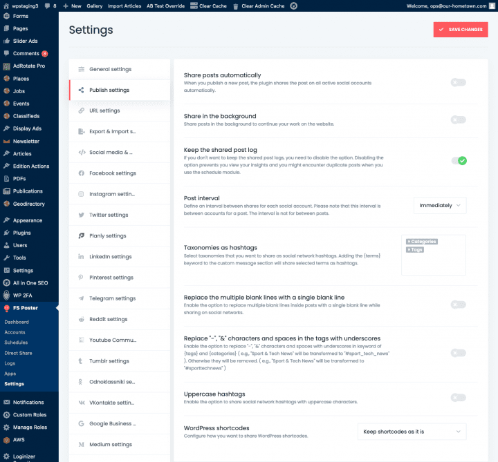 publish-settings - Our-Hometown