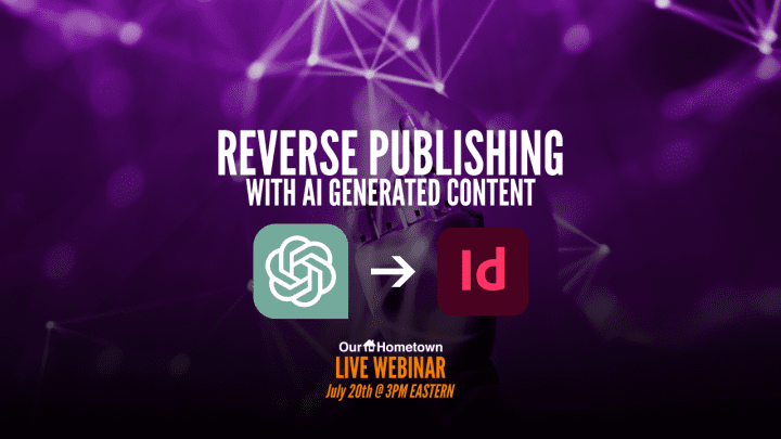 LIVE Webinar: Reverse Publishing AI Generated Content on July 20th