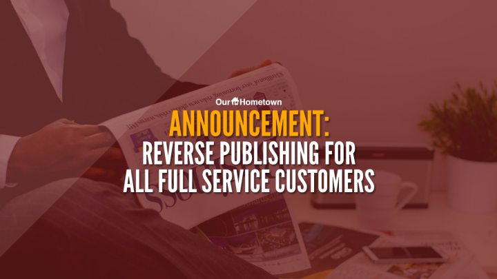 Announcement: Reverse Publishing now included for Full Service customers!