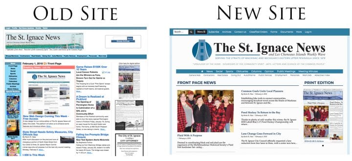 A Site Refresh for St. Ignace News